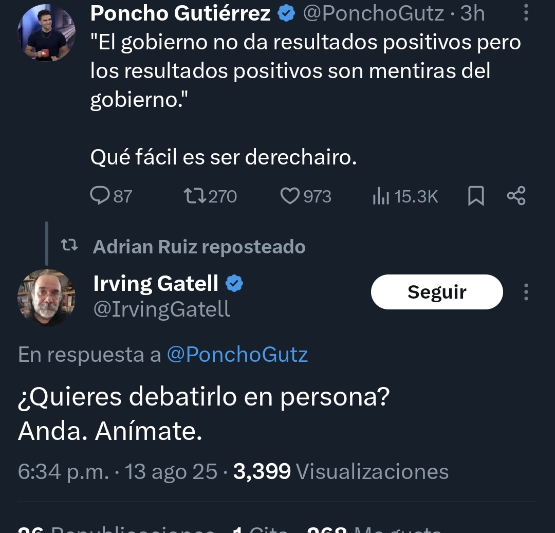 ZuritaCarpio's tweet photo. Me da lástima el Cochambres @IrvingGatell. Se la pasa retando a todo mundo y cree que le huyen por su inteligente. No entiende que da asco el hijosdesuputamadre. https://t.co/7ZAY8yf7Fs