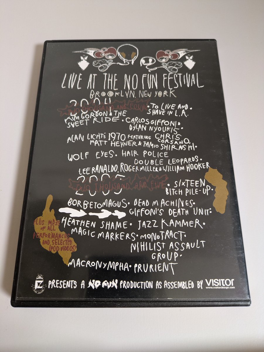 HedorahTribe's tweet photo. Various - Fun From None: Live From The No Fun Fest 2004 & 2005
Load Records - Load 087
DVD
#ToLiveAndShaveInLA
#WolfEyes #HairPolice
#Prurient #Jazkamer
#NihilistAssaultGroup
#Macronympha #Borbetomagus
#IndustrialNoise
#Rock
#Noise #harshnoise
#ハーシュノイズ https://t.co/TuYl7iNl4F