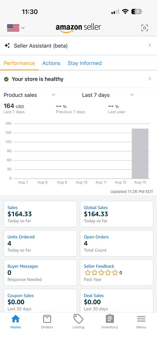 301_matthew's tweet photo. I made my first ever sales!!! So hyped and pumped to keep going🔥 @flips4miles #amazon #amazonfba #amazonfbm https://t.co/9vGoGm6qED