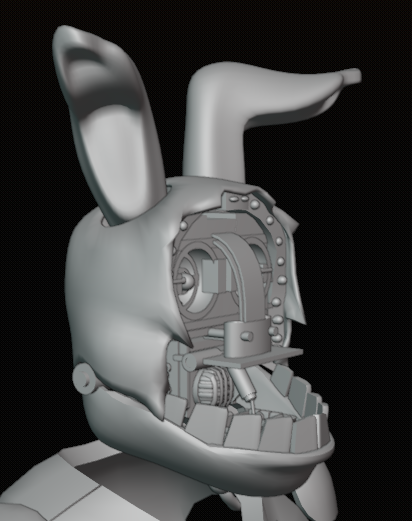 PineappleModels's tweet image. Withered bonnie model (WIP)
design by @T_Redish 

#FNAF 
#3DModel