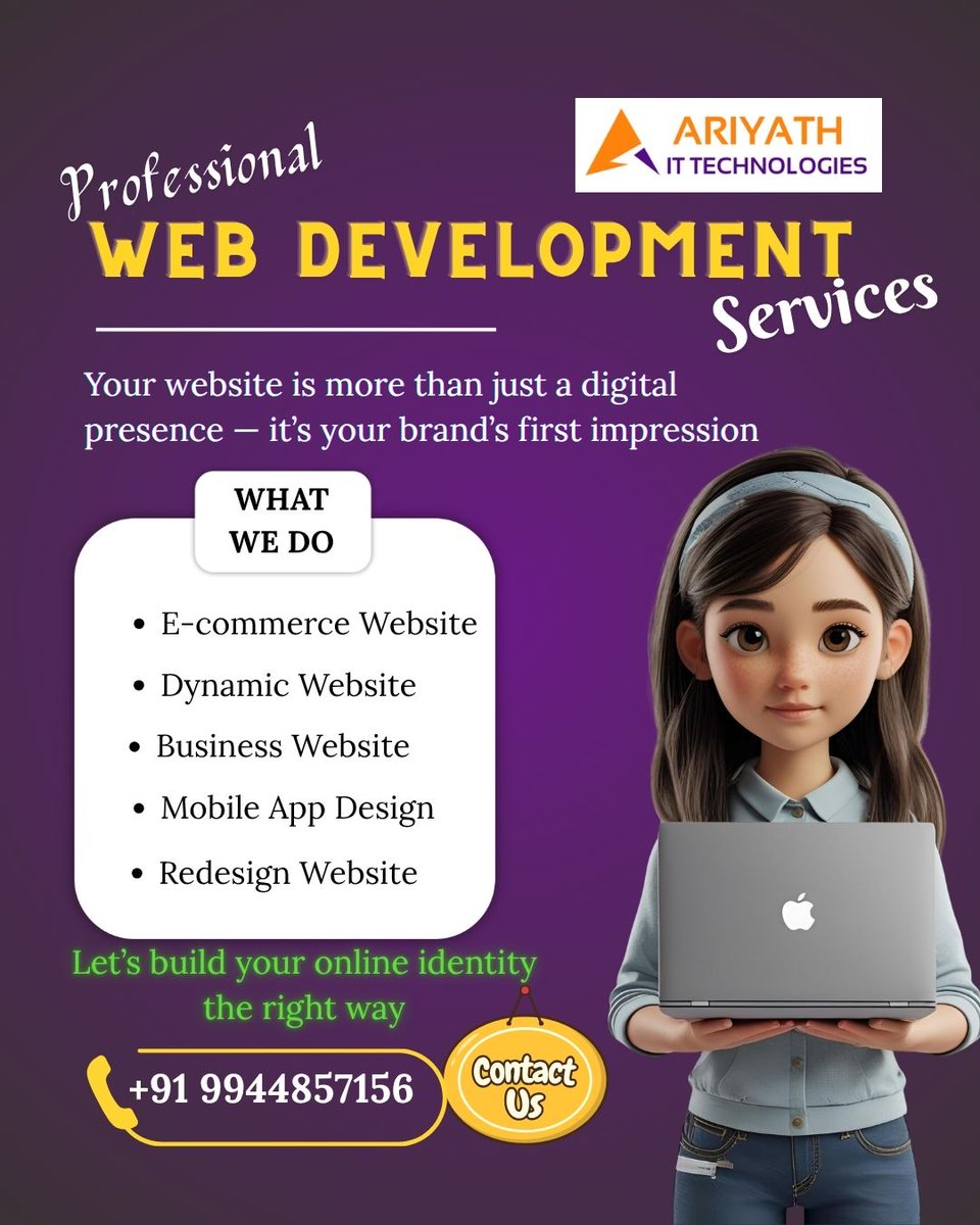 Ariyath_IT's tweet image. ✨ Want a website that works 24/7 for your business?
Let Ariyath IT Technologies build it for you.

📞 Call: 9944857156
🌐 ariyathittechnologies.com
📍 Tiruvannamalai

#WebDevelopmentTips