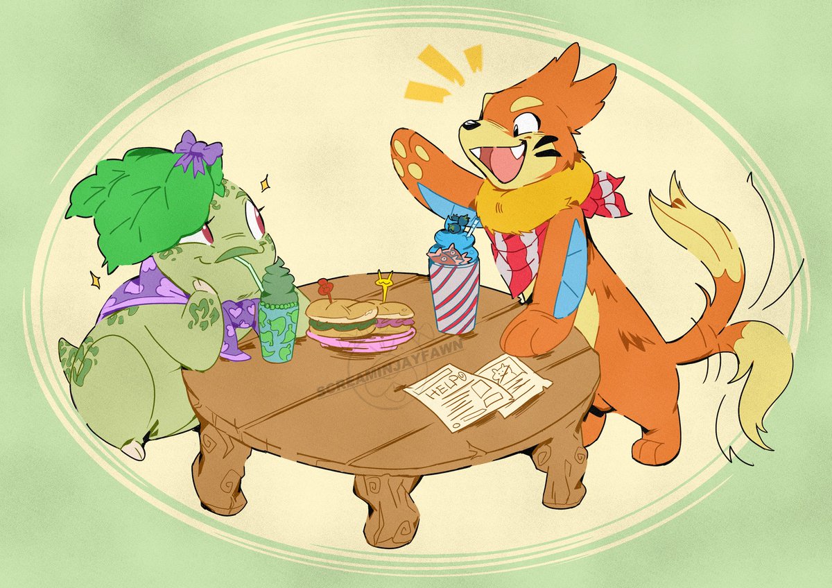 Please please PLEASE go comm Jay. They’ve been nothing but the absolute BEST and deserve the world!!! <a href="/screaminjayfawn/">all my fellas 🏳️‍🌈🏳️‍⚧️</a> has drawn my D&amp;D characters and my Pokémon ocs and I’m more than obsessed 🙌🏼 their art style is S+ tier 🔥🔥🔥