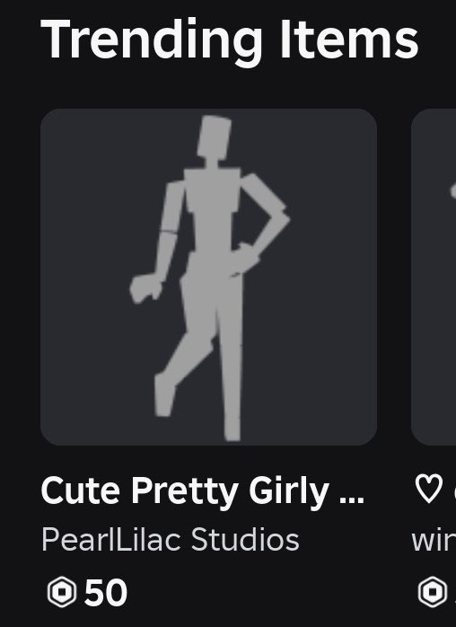 Thank you for everyone who helped get my emote on trending🤍 shop here: roblox.com/catalog/135853…