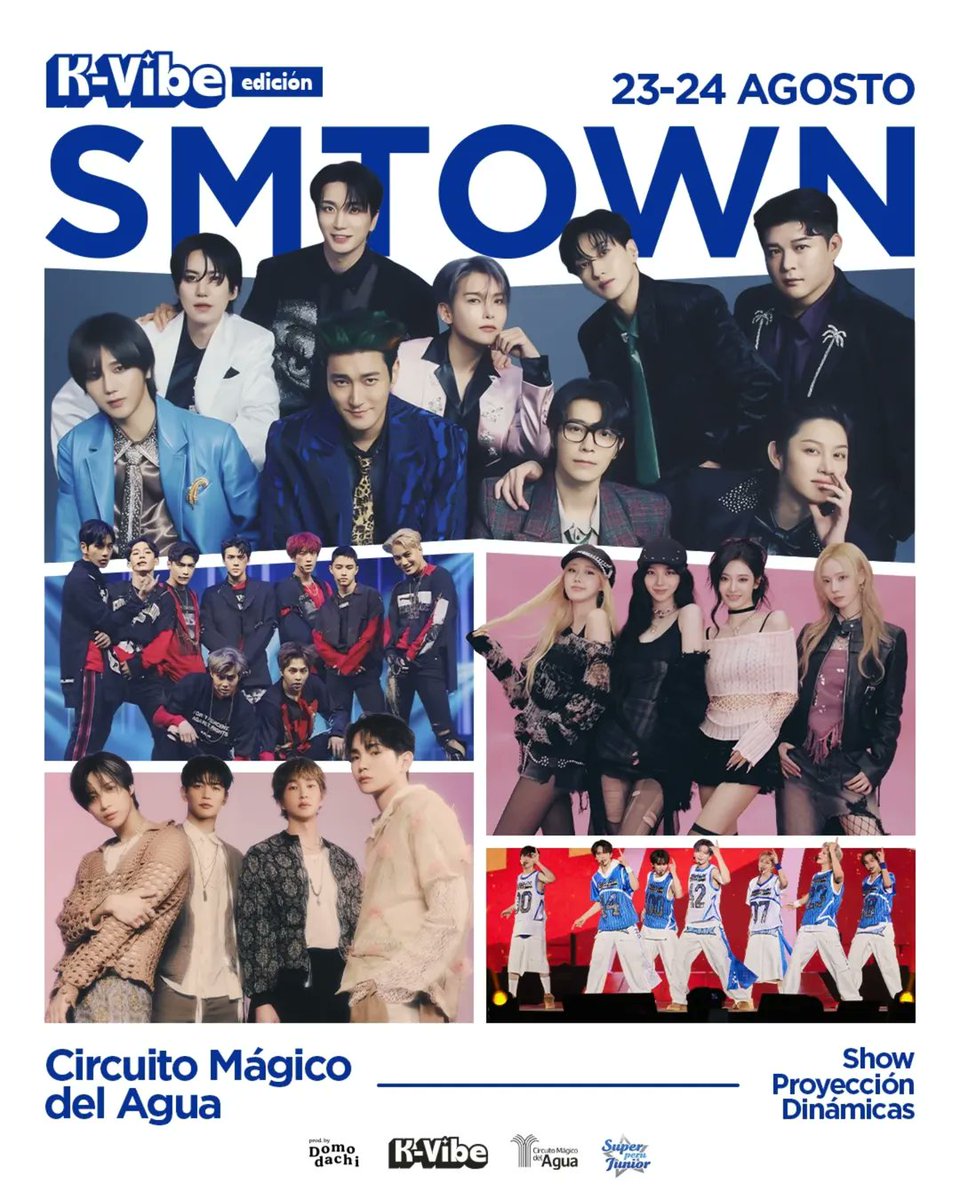 hatoperu's tweet photo. 【𝙀𝙑𝙀𝙉𝙏𝙊】K-VIBE Edición SMTOWN 🩷💙🌟 en el Circuito Mágico del Agua del @Parque_Reserva

¿Estás list@ para este gran evento hecho especialmente para ti?🗯️🇰🇷

¡Si eres fan de los artistas de SM, no puedes perderte este festival! Donde además celebraremos la llegada de Super Junior,  Kai de EXO y Minho de SHINee a nuestro país 🇵🇪😎

Aquí podrás disfrutar de
⛲La primera PROYECCIÓN EN LA FUENTE FANTASIA DE ARTISTAS SM
- Sábado 23: SMTOWN
- Domingo 24: Super Junior

🎥 Proyección de conciertos en la gran pantalla del escenario✨
- Sábado 23: SMTOWN LIVE
- Domingo 24: SUPER SHOW 

🎉 HORA LOCA K-POP con los hits en tendencia de tus artistas favoritos de K-Pop (BTS, Blackpink, Stray Kids, I-dle, Ateez y más)💃🏻🕺🏻

🩷 Fanclubs Invitados 🙌

Zonas decorativas para tomarte fotos, dance covers en vivo, venta de merch, freebies, sorteos y mucho más❗❗❗

Lugar: 
💙 Circuito Mágico del Agua - Zona Tangüis-Cherry Blossom

Hora:
💖 De 3:00pm a 7:00pm

¡Etiqueta a tus amigxs y disfrutemos juntos de este gran festival! 🥳 

Organizado por @hatoperu y prodbydomodachi ✨