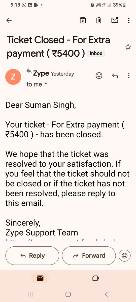 sumansingh80's tweet photo. My money was not refunded but I received your email saying that the ticket was cancelled.

So please solve the issue.

Also attached your mail screenshot https://t.co/aPCKUEgu2g