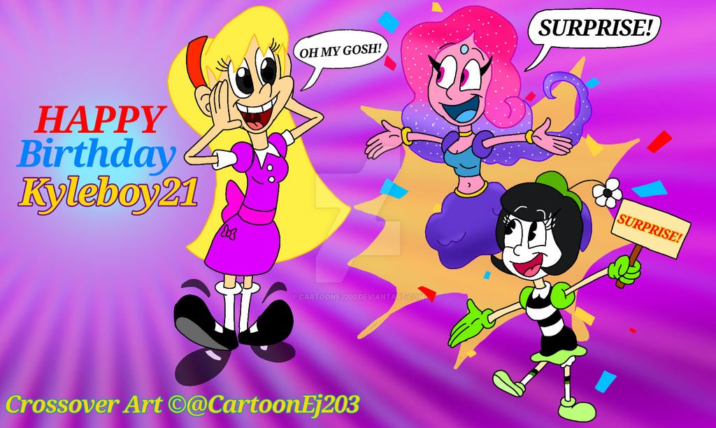 ToonEj203BackUp's tweet photo. Judy's Surprise (Happy Birthday @_kyleboy21 )
#Kyleboy21 #judyherrison #teamniftot #ToonGoonCartoons #LimetheMime #TheScrewBallCrew #EugenietheGenie
#digitalart #cartoon #illustration #crossoverart #happybirthday #happybirthday2025 #giftforafriend #giftart #NONFT #NOAIart https://t.co/cnBNrRRJxS