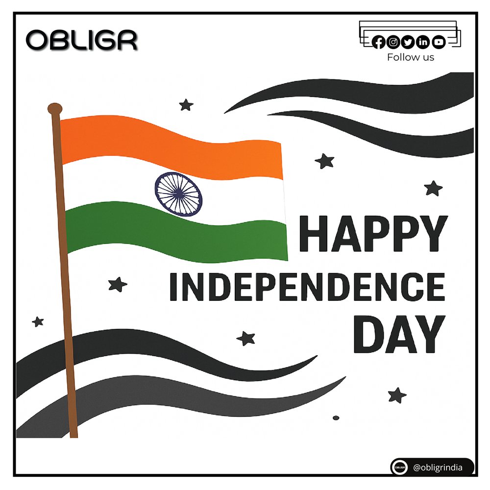 obligrr's tweet photo. Happy Independence Day 2025 From Team Obligr™ 

#independenceday2025 #happyindependenceday #indiaindependenceday #independenceday https://t.co/LWViih2n7I