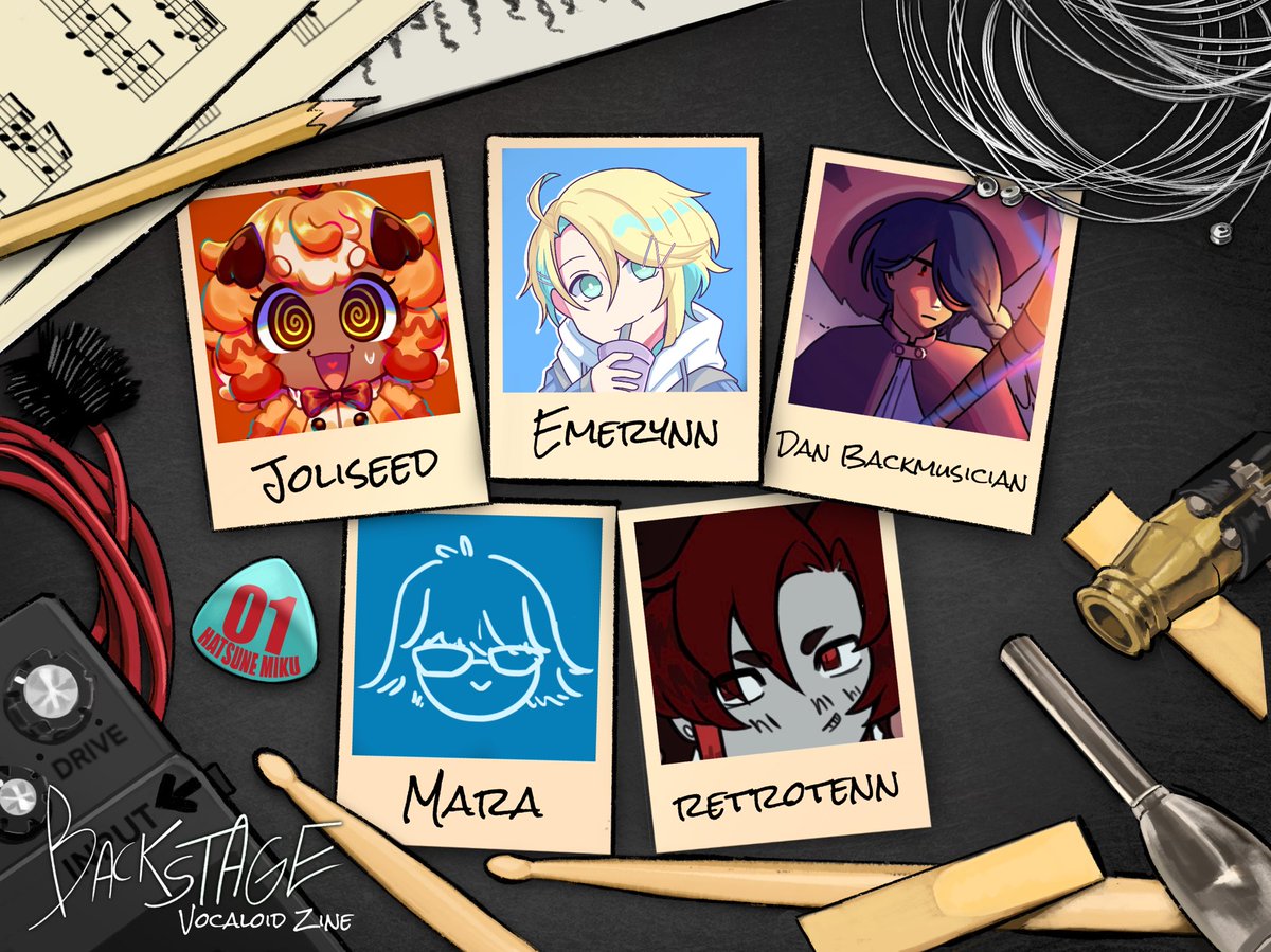 Backstage_Zine's tweet photo. Here is another group of featured artists!

Today we have Joliseed @_Joliseed_  Emerynn @_emerynn, Dan Backmusician @backmusician_, Mara &amp; retrotenn @retrotenn_

Make sure to check them out! https://t.co/1LIDCcLcWT