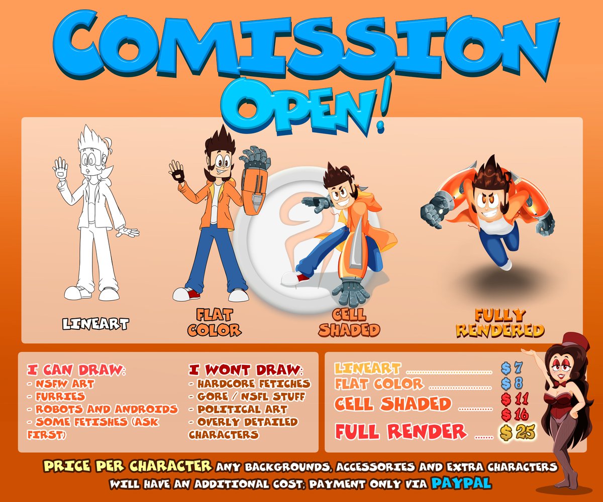 Jules_aSecas's tweet photo. Updated Commission Chart!
I decided to remove the sketch option since it didn't seem to appeal to anyone. 

As always, I have commissions open, and at a good price too ;)
#commissionsopen #commissionnsfw #Fanarts #OC #furries #nsfwtwt #NSFWArtis https://t.co/OvPVHA8y8d