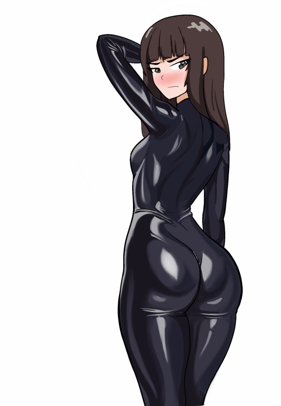 Super sexy comm I got from <a href="/ibbydraws/">ibbydraws! 🔞 (comms closed)</a>! Shiho Nishizumi wearing an erotic latex catsuit and ripping a huge fart in it! Wanted to share his ridiculously good work. Please follow him :)