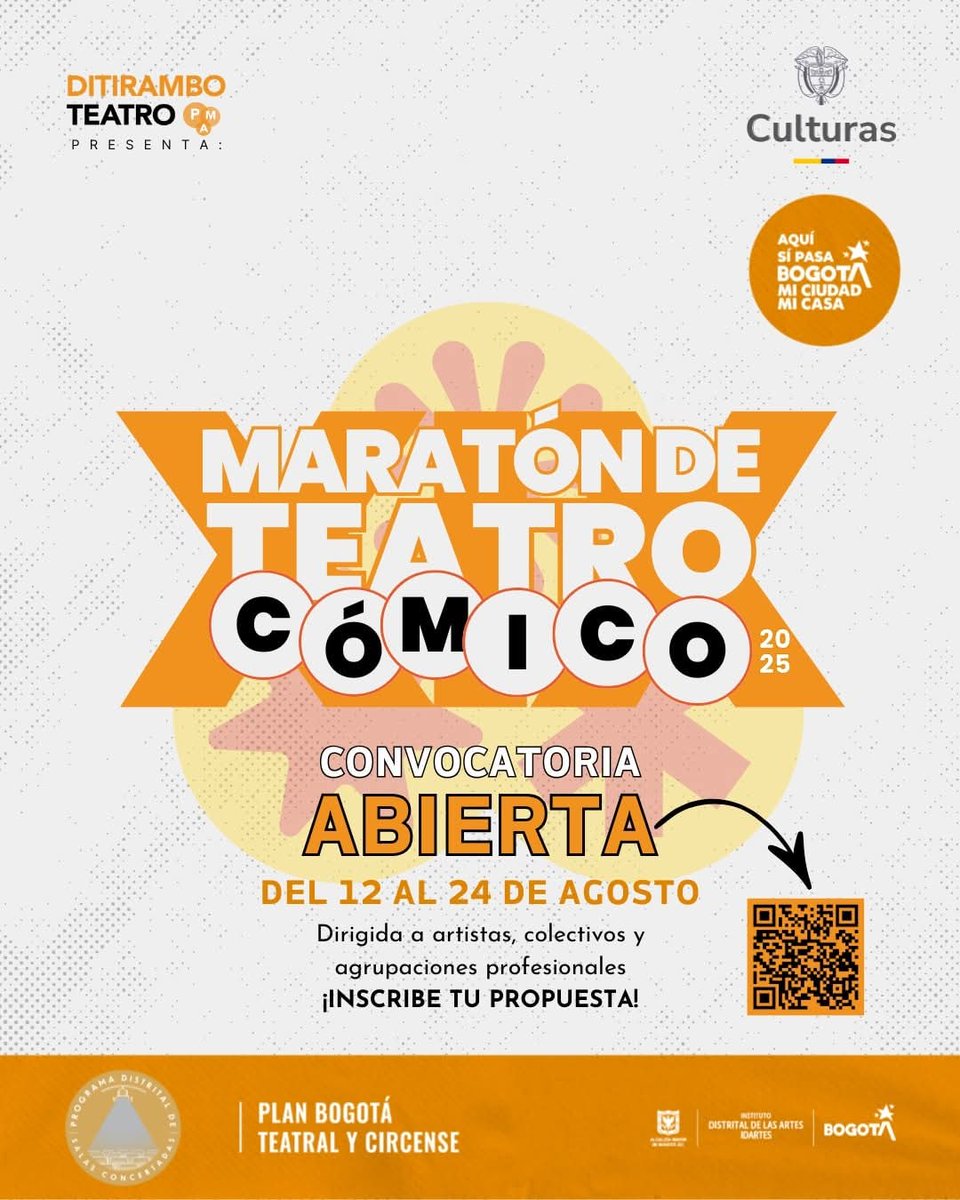 #FelizJueves 
Quedan pocos días para participar en la convocatoria de  ls Maratón de #TeatroCómico