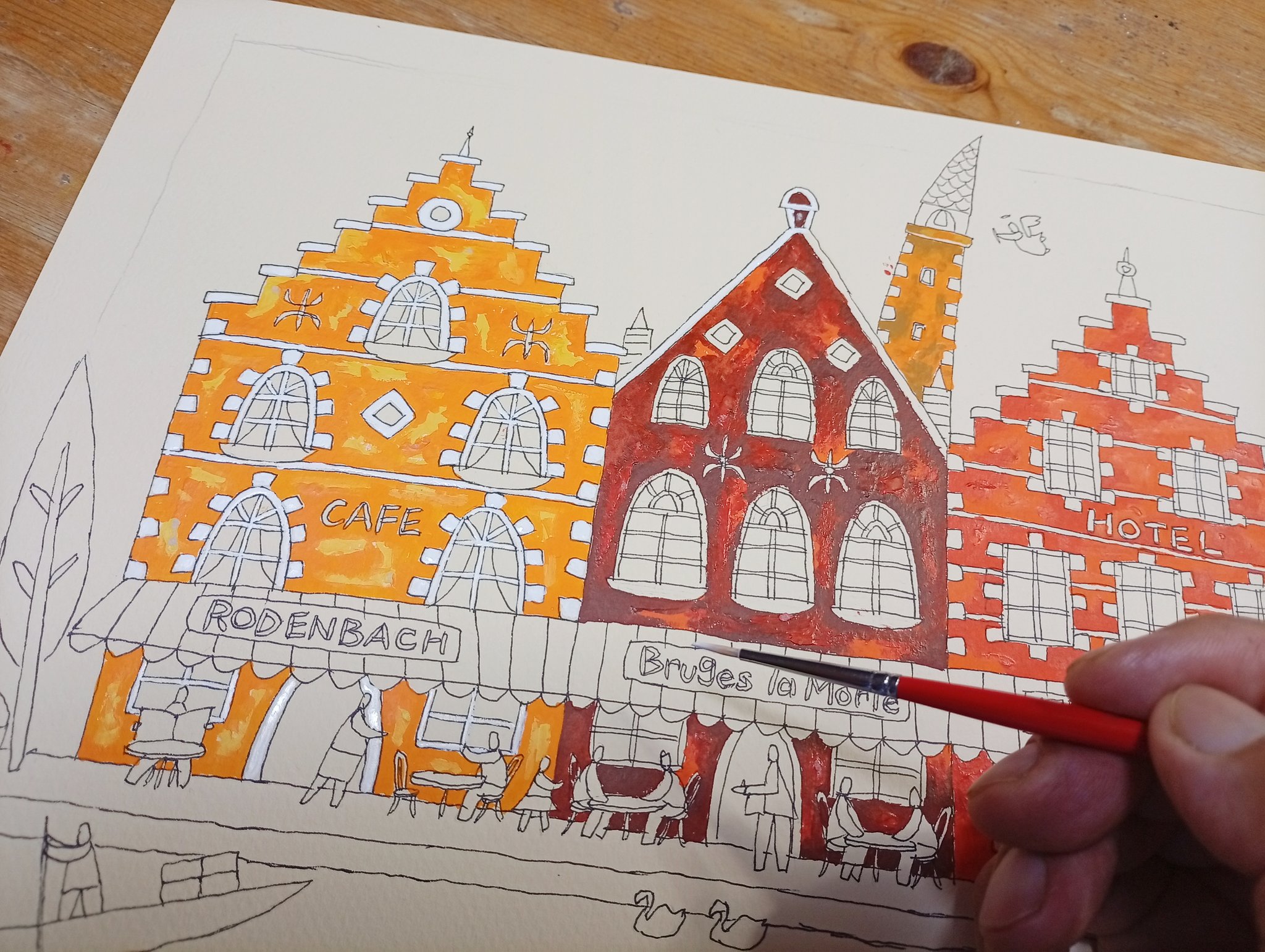 奥村ゆずる　カフェ“熱心な詩人“ 旅する画家 奥村ユズル (@oku5y) / X