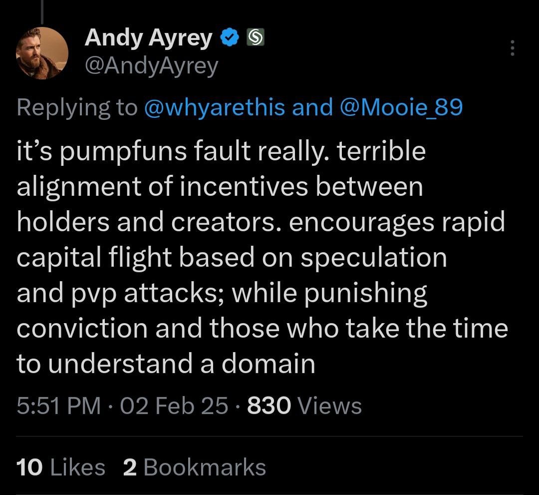 Why $LORIA on Bags is Pure Brilliance: The Most Elegant Research Funding Model in Crypto History 

<a href="/AndyAyrey/">Andy Ayrey</a>  watched $GOAT | <a href="/truth_terminal/">terminal of truths</a>  explode from $0 to $1.35B Market Cap in 5 weeks.

Massive validation, but it came with a price: endless stress from speculators