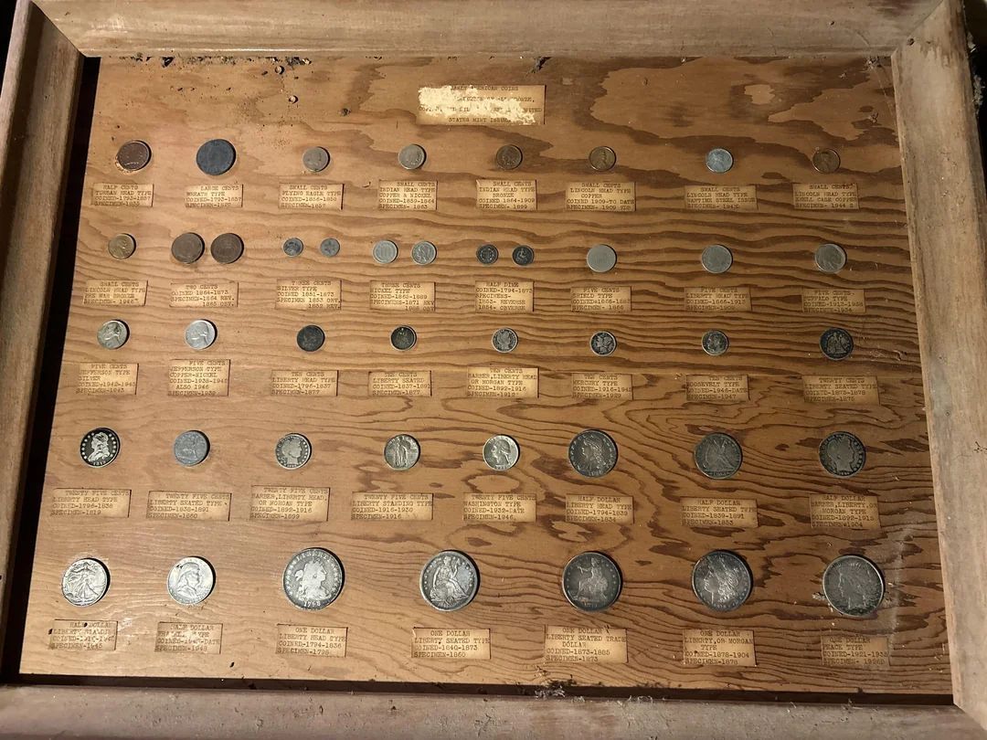 "Are any of these worth anything?"

Yes. Yes, they are.

Reddit user u/Specific_Annual_8273 shared this absolutely incredible homemade U.S. coin type set. This is a history lesson on a board!

From early Half Cents and Large Cents all the way up to the big silver dollars, this is