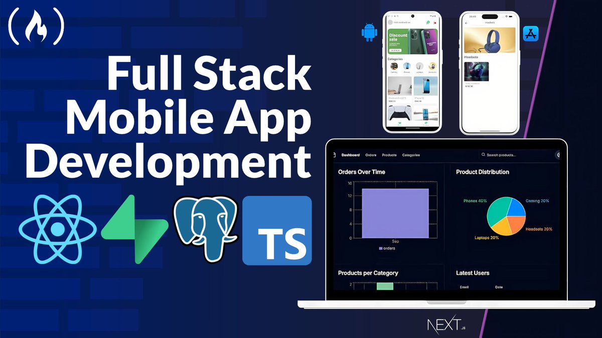 freeCodeCamp's tweet image. If you want to be an effective mobile app dev, you'll need to be able to build both the front &amp; back ends.
And this course walks you through the whole process.
You'll use React-Native for the front end, Supabase for the back end, &amp; deploy the app, too.
freecodecamp.org/news/mobile-ap…