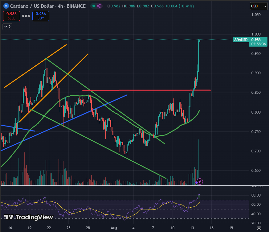 $ADA is exploding 🤯

Next resistance at $1.15🚀