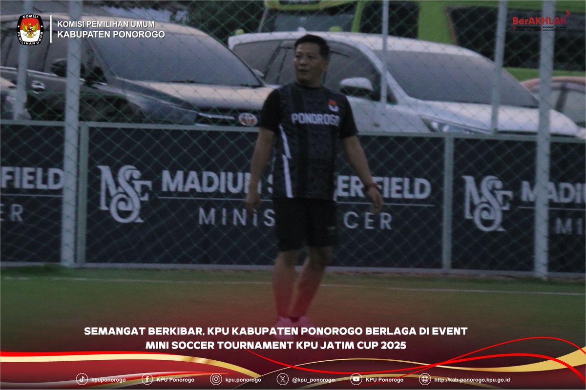 #TemanPemilih, KPU Kabupaten Ponorogo ikut ajang memeriahkan Mini Soccer yang di selenggarakan KPU Provinsi Jawa Timur, berlokasi di lapangan Mini Soccer Sangen Madiun KPU Kabupaten Ponorogo bertanding menghadapi KPU Kabupaten Tulungagung.
#kpuponorogo2025