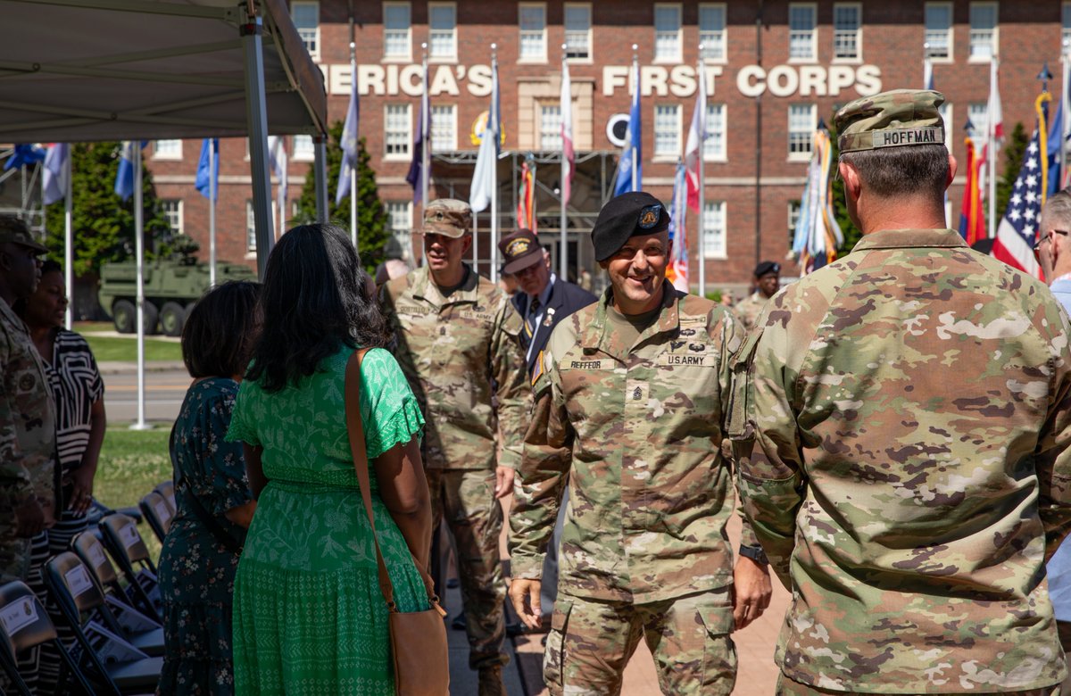 I_Corps's tweet photo. ✨ A New Chapter for America’s First Corps ✨
Today we welcome CSM Reffeor and CW5 Sledd as our new senior enlisted leader and command chief warrant officer. Their leadership will strengthen our mission of readiness and excellence.
📸: SGT Raven Jones
#ICorps #Leaders https://t.co/D8jqBiwQYV