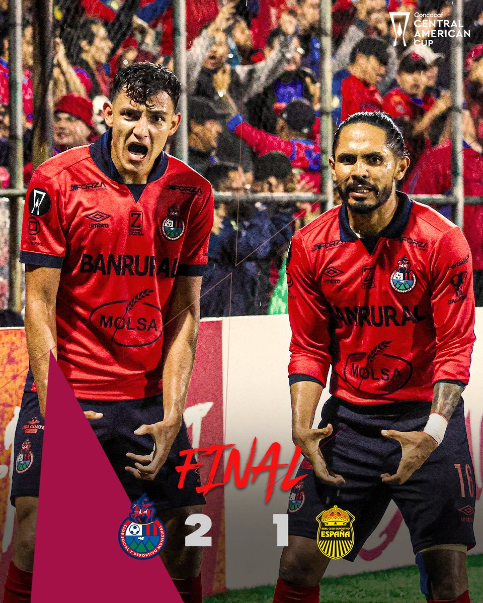 Rojos_Municipal's tweet photo. FT | ¡LA CANTERA DICE PRESENTE! 👹🔴🔵

Con anotación de José "Caballo" Morales y José "El Flaco" Martínez, Municipal logra darle la vuelta al partido y se lleva la victoria ante el Real España en la #CopaCentroamericana 

#VamosRojos 💪 https://t.co/5yw3odA8TV