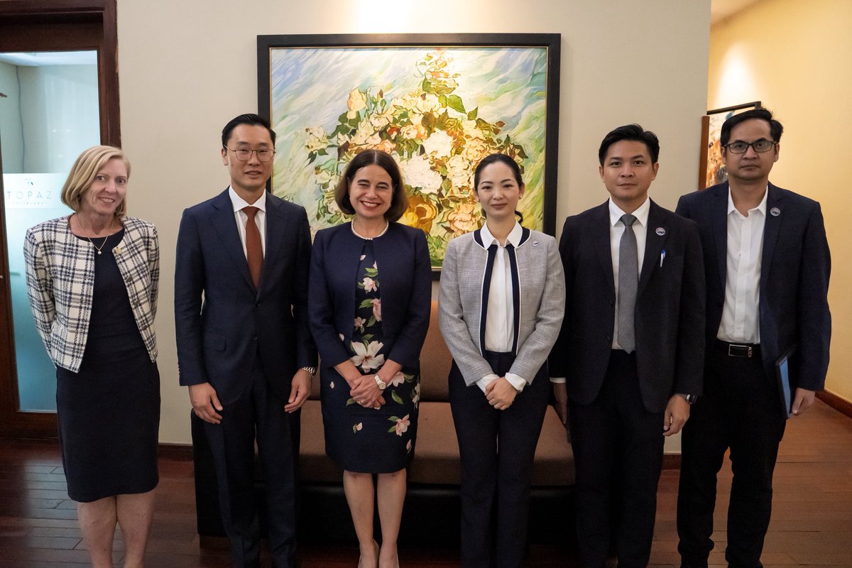 Nimul CHAM (@c_nimul) on Twitter photo Luncheon with Ms. <a href="/RobynMudie/">Robyn Mudie</a>, First Assistant Secretary, Southeast Asia Regional and Mainland Division, DFAT and delegation
13 August 2025 Luncheon with Ms. <a href="/RobynMudie/">Robyn Mudie</a>, First Assistant Secretary, Southeast Asia Regional and Mainland Division, DFAT and delegation
13 August 2025