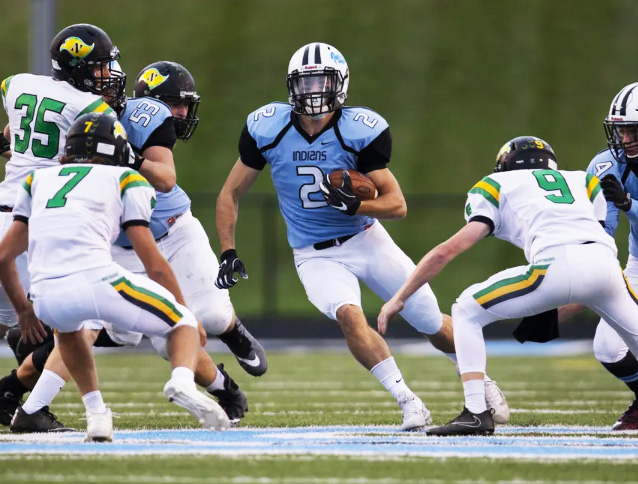 Throwback Thursday: In 2018, John Driscoll returned two kickoffs for touchdowns, leading Saint Joe to a 42-30 sectional win over New Prairie. #WeAreSaintJoe #HuskiesRising