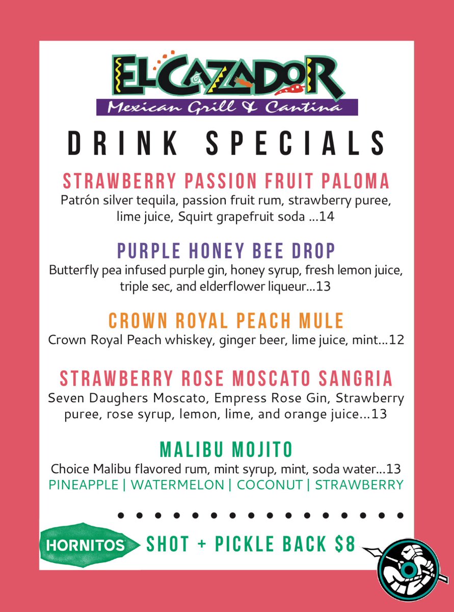 Updated Drink Specials! ✨