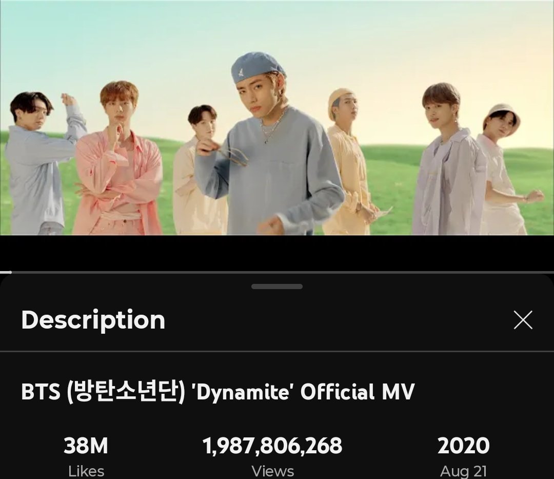 "Dynamite" by <a href="/BTS_twt/">방탄소년단</a> has surpassed 1.9 Billion Views is just 12.19M streams away from achieving 2 Billion Views on YouTube 💜
Please Include Dynamite in your playlists and increase the views 

youtu.be/gdZLi9oWNZg?si…