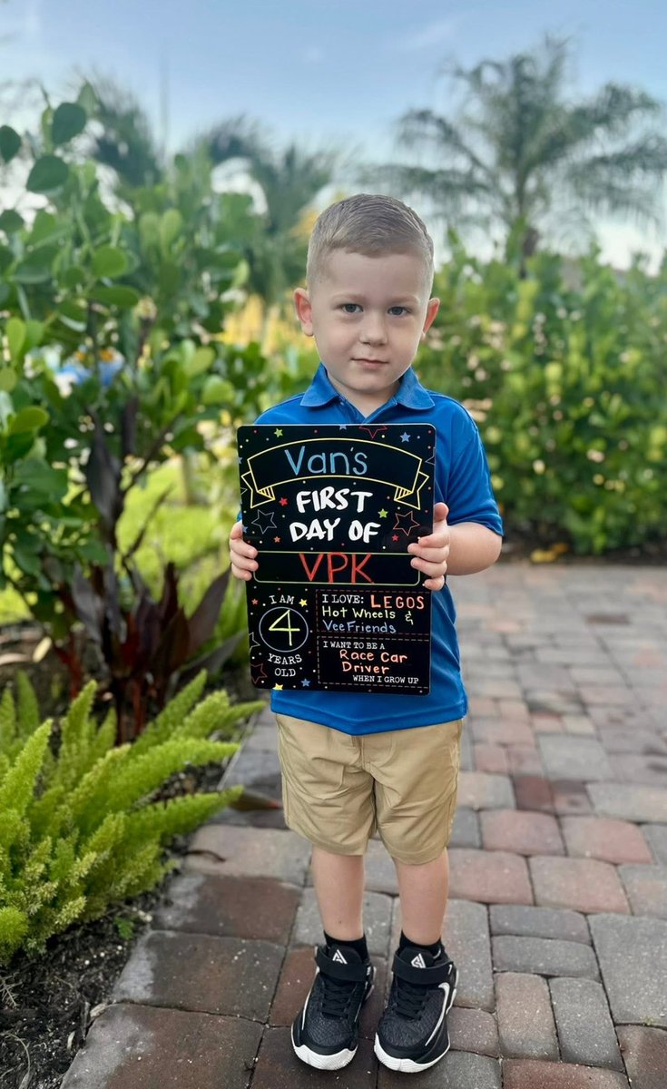First day! Take the time and read the board. He loves his <a href="/veefriends/">VeeFriends</a> <a href="/VeeFriendsCards/">VeeFriends Cards</a> <a href="/garyvee/">Gary Vaynerchuk</a> ❤️