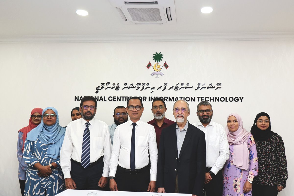 Consultants with KBSL (Sri Lanka)/ Valient Technologies (India) who are developing the #BCDR Plan for <a href="/ncitmv/">National Centre for Information Technology</a> made a curtesy call to SM <a href="/DrKinaa/">Dr. Mohamed Kinaanath</a> presenting key findings for ensuring resilience and operational continuity of <a href="/ncitmv/">National Centre for Information Technology</a> . #DigitalMaldives