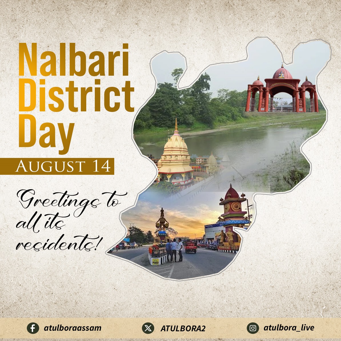 ATULBORA2's tweet photo. Nalbari stands as a vibrant symbol of culture, resilience, and progress—a land where tradition and modern aspirations walk hand in hand. On Nalbari District Day, warm greetings and best wishes to all its residents. May the district continue to flourish, safeguarding its cherished heritage while embracing new opportunities for growth and prosperity.