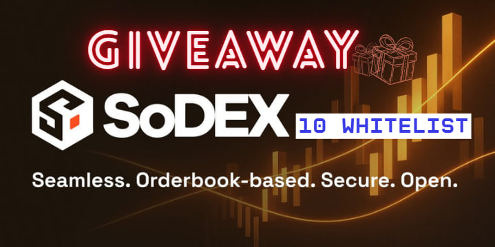 GA #2 
GIVEAWAY đến từ <a href="/SoSoValueCrypto/">SoSoValue</a> cho 10 bạn may mắn!

SoSoValue sẽ airdrop 1,000,000 $SOSO cho SoDex testnet participants!!
Nhưng không phải ai cũng được tham gia mà cần có WL nhé mọi người ơi.

Thin sẽ GA 10 suất whitelist độc quyền của SoDex testnet cho