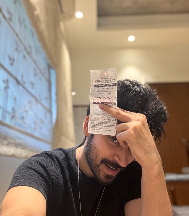 iamharishkalyan's tweet photo. From holding my first ticket as a kid to holding this one today..the excitement, the admiration, the #Thalaivar fanboy in me has never changed & never will. 

Thanks for inspiring millions across generations. 
Love youuuuu thalaivaaa, @rajinikanth sir ♥️🙏

Now cant wait for the #thalaivardharisanam #Coolie
#50YearsOfRajinism #SuperstarRajnikanth