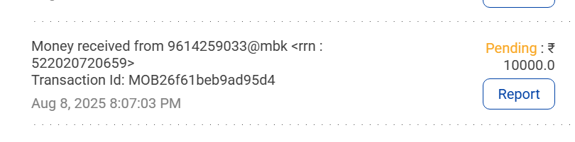 GhGopalh's tweet photo. @MobiKwikSWAT
@MobiKwik
@RBI
@SmalhotraRBI
im send 10000 thousand amount beneficiary account not credit transaction date 08/08/25 and time 8 pm 7 min,and Amount deducted but transaction not successful pending email case number is 0403717830. and ticket no is 403720323 https://t.co/7qKuq6dGym