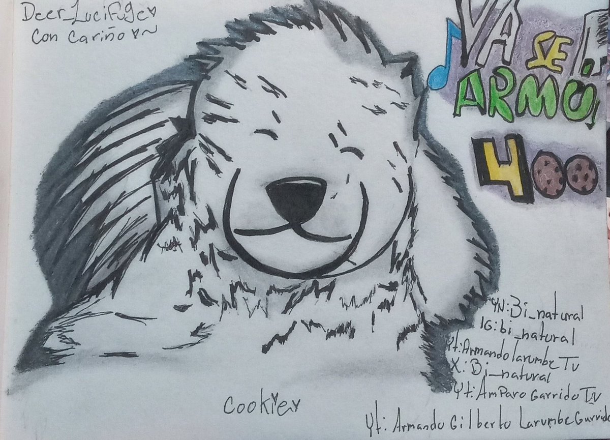 prypyat_cat's tweet photo. Un pequeño detalle echo con mucho cariño para mi apa! @Bi_natural ♡ un dibujito de Cookie! Espero te guste apa! ��� Felicidades por el programa Ya se amó #400 ! Con #memorios ♡ https://t.co/98uEYGtGSA