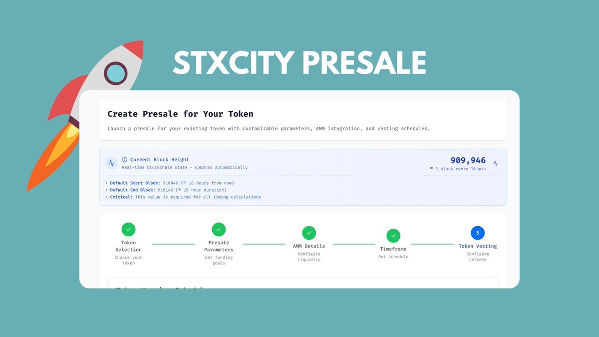🧵 Introducing STX.CITY Presales - The  Ultimate Launchpad for Stacks Tokens

1/11 🎯 Ready to launch your token on <a href="/Stacks/">stacks.btc</a>?
STX.CITY Presales is here to revolutionize how
projects raise funds and build communities on
the Bitcoin-secured blockchain.