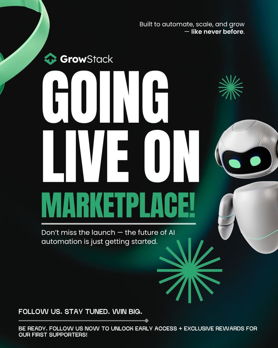 GrowStack AI (@growstackai) on Twitter photo GrowStack is coming live on Marketplace 🎯
Get ready to power up your workflow.
This one’s going to change the game.
growstack.ai 📩 support@growstack.ai
#GrowStack #MarketplaceLaunch #ComingSoon #CreatorStack #TechForCreators" GrowStack is coming live on Marketplace 🎯
Get ready to power up your workflow.
This one’s going to change the game.
growstack.ai 📩 support@growstack.ai
#GrowStack #MarketplaceLaunch #ComingSoon #CreatorStack #TechForCreators"
