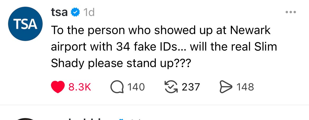 The <a href="/TSA/">TSA</a> has some very funny social media.