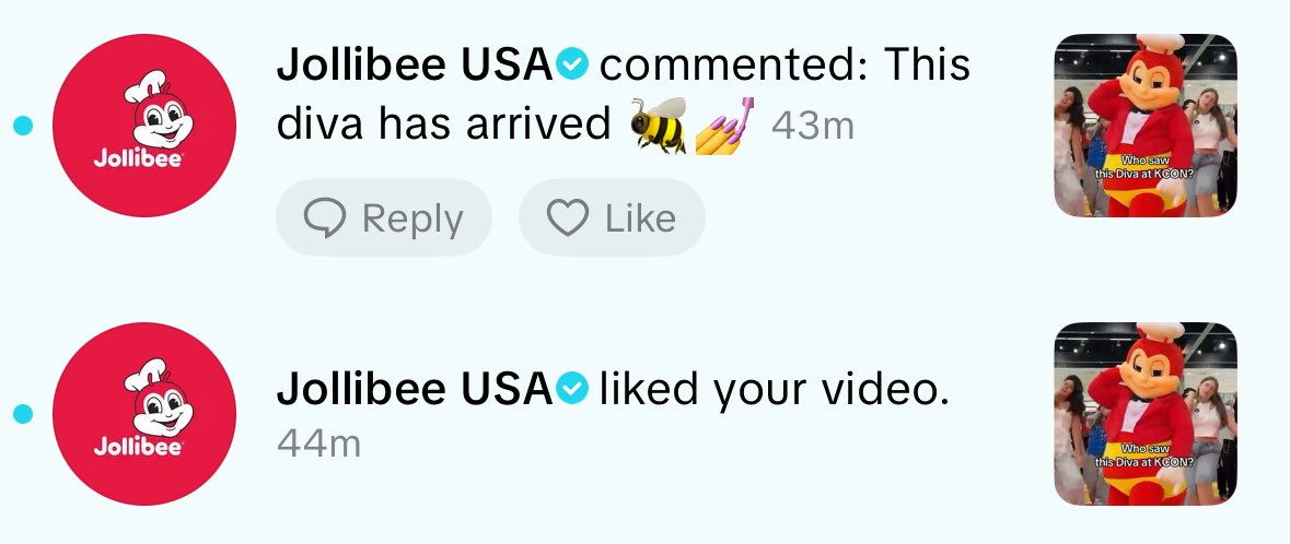 team_oppaplease's tweet photo. On my Tiktok🫠🫠🫠🫠 totally didn't expect this 😳😳🫶🫶🥹🥹🥹 Thanks for stopping by!! @JollibeeUSA https://t.co/BKPN2uI9ti