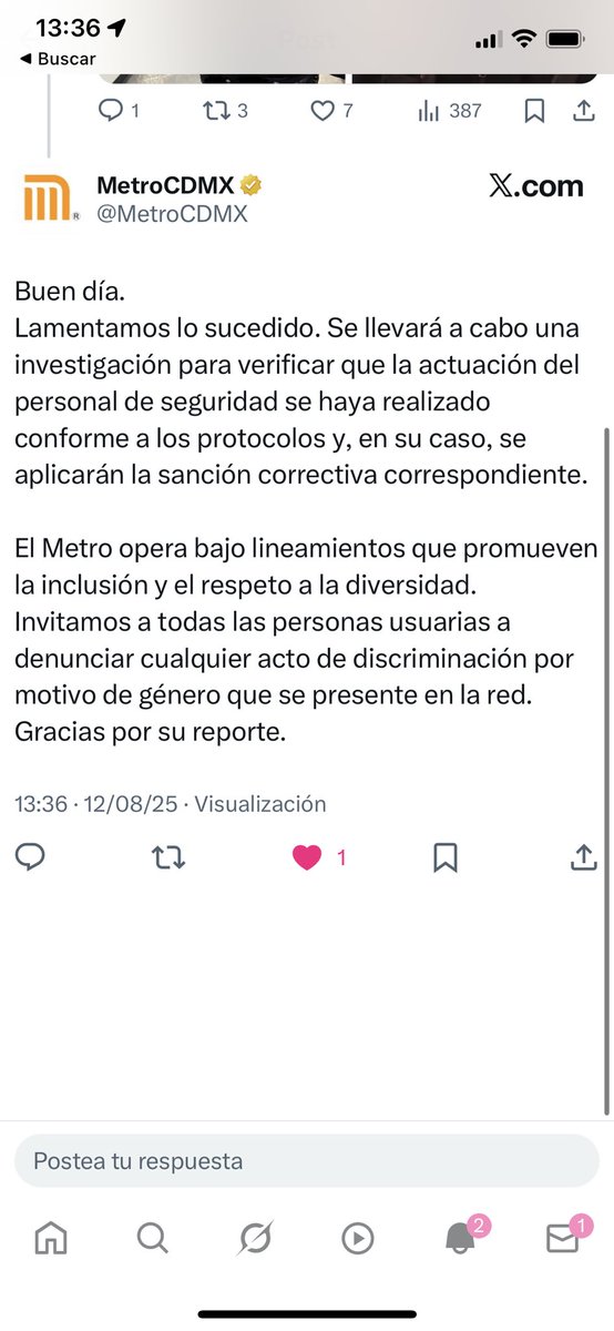 Llevo desde ayer siendo llamado fenómeno, depravado, enfermo, desviado y recibiendo amenazas por haber puesto sobre la mesa en X el caso de Alexandra, una chica trans que fue discriminada en el Metro de CDMX.

Hay quienes me dicen “espero que te sientas contento”, porque, por mi