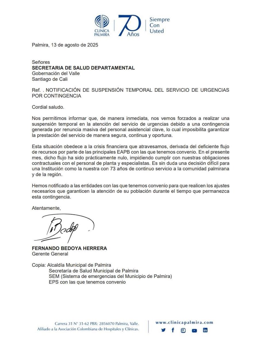 DavidCatB's tweet photo. @CanalUnoTv @BluRadioCo @NoticiasCaracol @NoticiasRCN @GobValle @AlcaldiaPalmira @elpaiscali @TelepacificoTV @DilianFrancisca @petrogustavo @ministeriosalud @DefensoriaCol @lafm @WRadioColombia @Diarioccidente @ELTIEMPO @elespectador https://t.co/gimqXi6thh