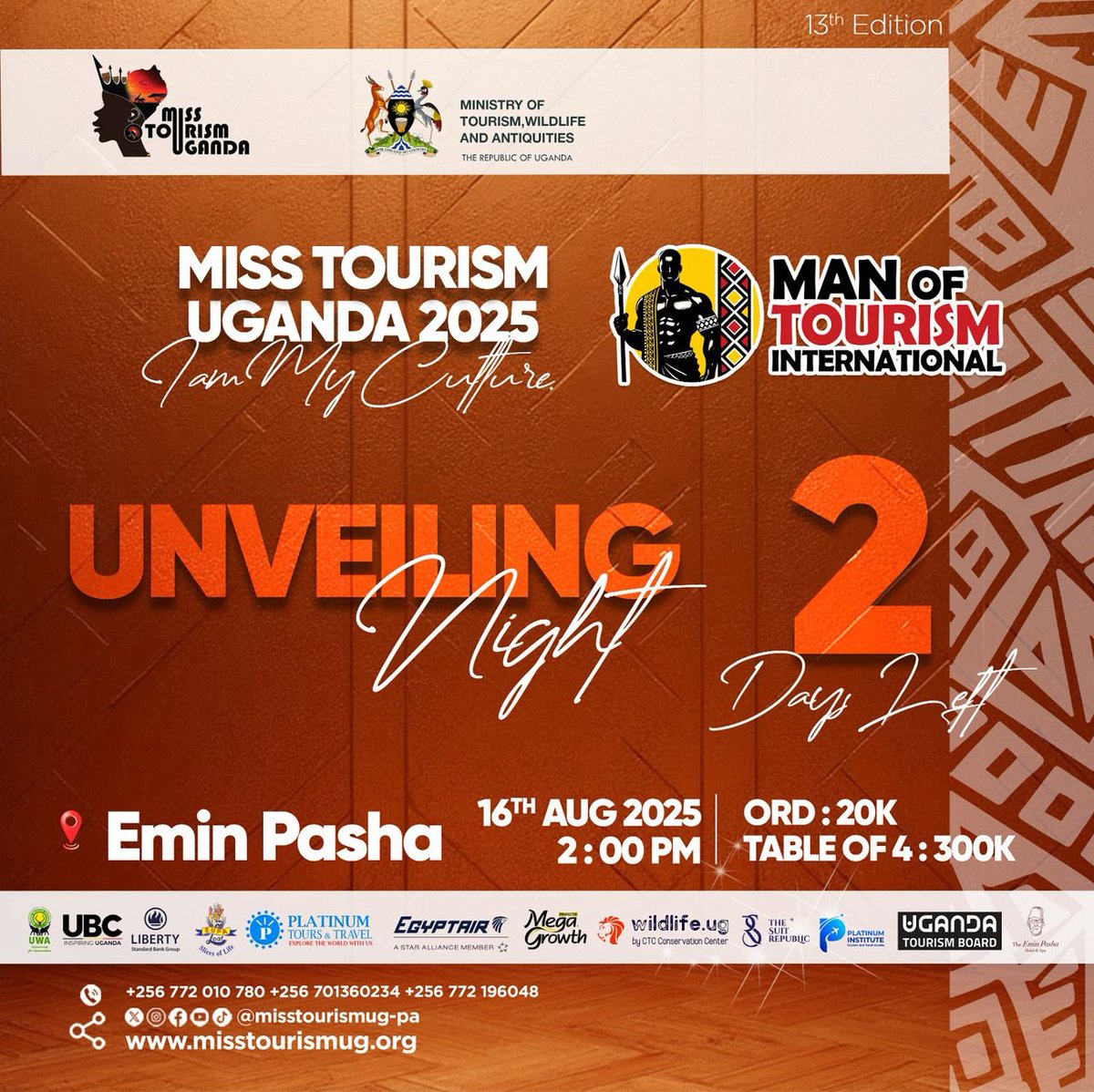 LaloyoChloe's tweet photo. You're Invited! Join us for the spectacular Unveiling Night of Miss Tourism Uganda 2025! Witness the beauty, talent, and charm of our lovely contestants as they take the stage by storm! Don't miss out on the glamour and excitement! #MissTourismUganda2025 #UnveilingNight #Comeone https://t.co/rDxP3ZjIJ8