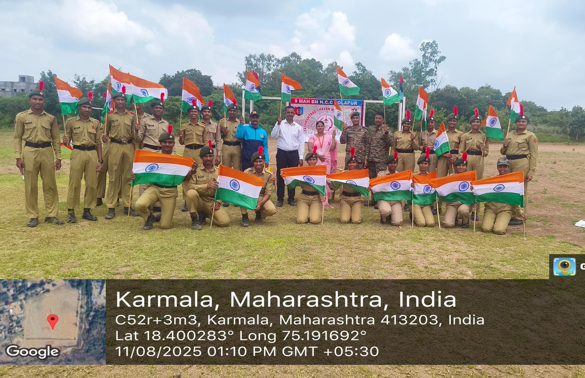 NCC_Pune_Gp's tweet photo. #Har Ghar tiranga. Cdts of pune gp actively contribute to #celebrating our #identity, #freedom, and #unity.. https://t.co/Chamu89h8e