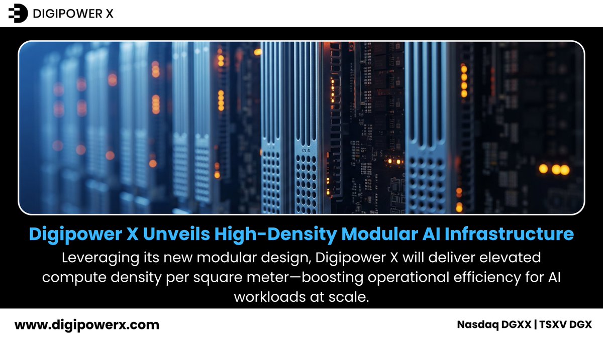 DigiPower X (@digipowerx) on Twitter photo <a href="/DigipowerX/">DigiPower X</a> Inc. (NASDAQ: DGXX / TSXV: DGX) is reporting a 122% increase in cash and cryptocurrency holdings, adding 516.64 ETH to its portfolio, alongside continued growth in Bitcoin reserves, strengthening its financial flexibility.
Strategic Highlights
• Increased total cash <a href="/DigipowerX/">DigiPower X</a> Inc. (NASDAQ: DGXX / TSXV: DGX) is reporting a 122% increase in cash and cryptocurrency holdings, adding 516.64 ETH to its portfolio, alongside continued growth in Bitcoin reserves, strengthening its financial flexibility.
Strategic Highlights
• Increased total cash