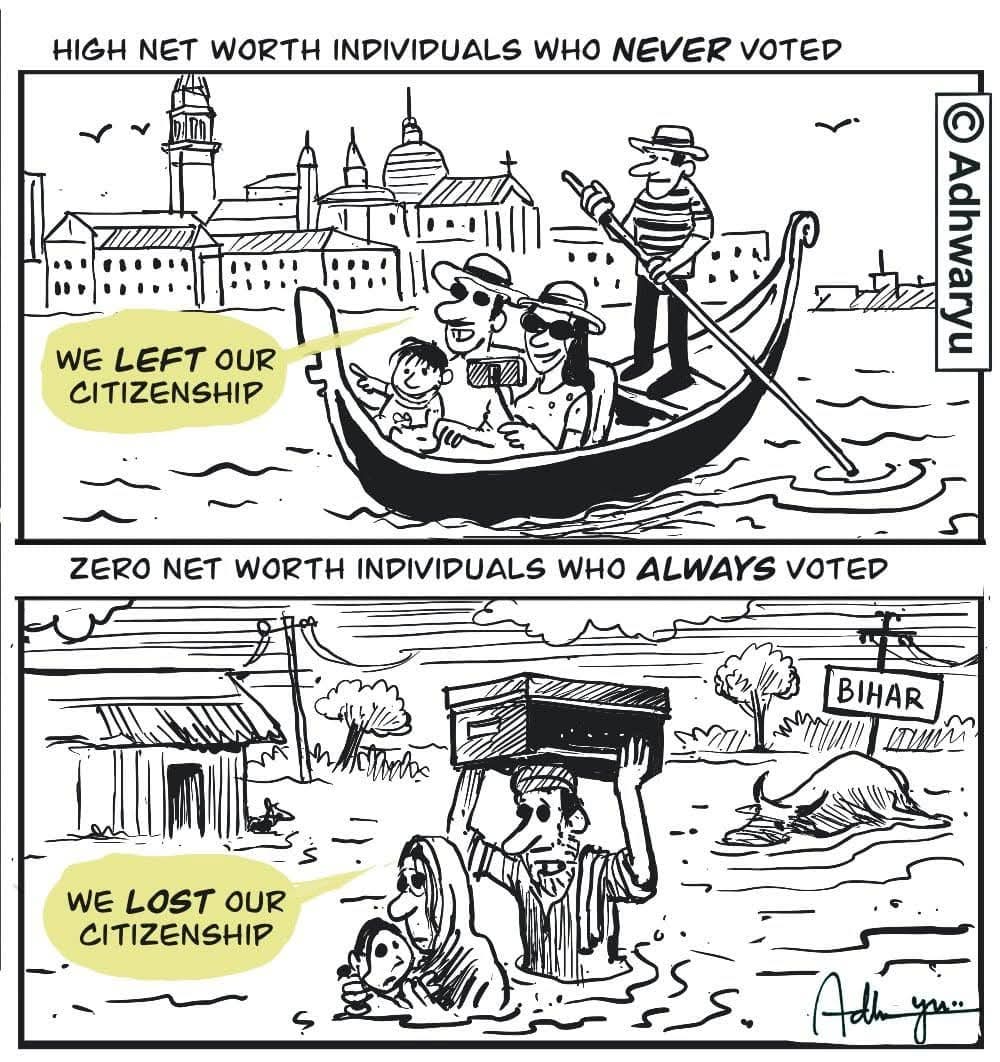 Dipankar_cpiml's tweet photo. #IndependenceDay2025 eve!
3.5K millionaires left India till now in 2025!
3.5 million migrant workers got eliminated from the draft electoral rolls in Bihar alone! https://t.co/gK2tCX18Dw