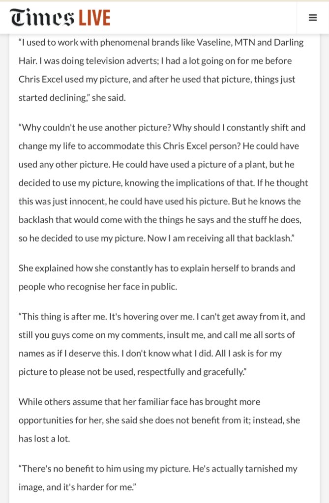 SiyaM (@akanyangm) on Twitter photo .<a href="/AthlendaM/">Athlenda Mathe</a> This 👇🏾 is what Bianca Coster told <a href="/TimesLIVE/">Times LIVE</a> on 18 April 2025. Coster is being impersonated & cyberbullied by the person behind “BackABuddy Donation” for Mkhwanazi. Given the seriousness of such a crime, and its impact on Coster, what is the public to make of this? .<a href="/AthlendaM/">Athlenda Mathe</a> This 👇🏾 is what Bianca Coster told <a href="/TimesLIVE/">Times LIVE</a> on 18 April 2025. Coster is being impersonated & cyberbullied by the person behind “BackABuddy Donation” for Mkhwanazi. Given the seriousness of such a crime, and its impact on Coster, what is the public to make of this?