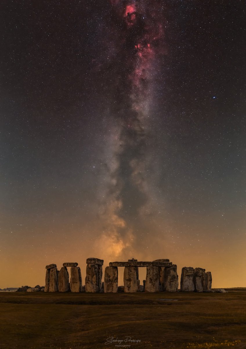 Milky Way at Stonehenge this week.
Pic by Stonehenge Dronescapes.
