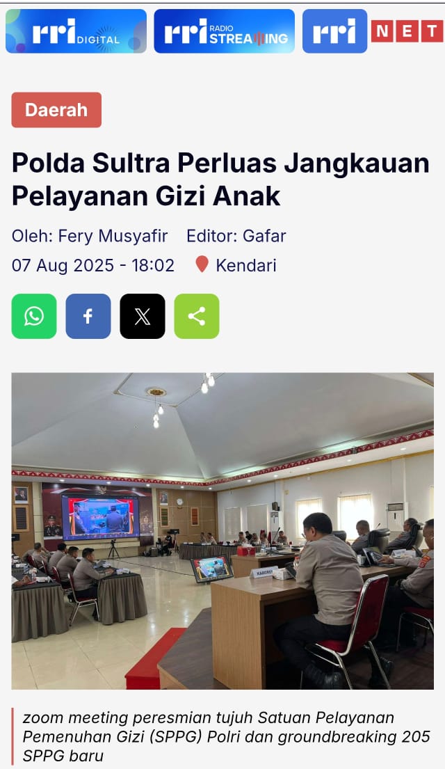 Polda Sultra perluas jangkauan layanan gizi anak, komitmen kuat Polri untuk Persiapkan Anak Indonesia yang tumbuh sehat, cerdas, dan berdaya saing #PolriPeduliGizi