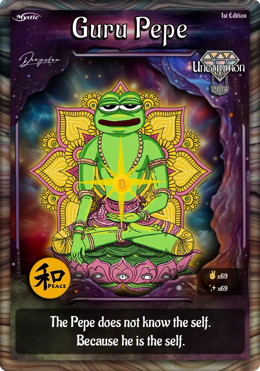 drazestan's tweet photo. Hey guys, GURU PEPE now available to mint on https://t.co/xOdhw8UguB @Mystic_Pepe https://t.co/cpCk57muoX