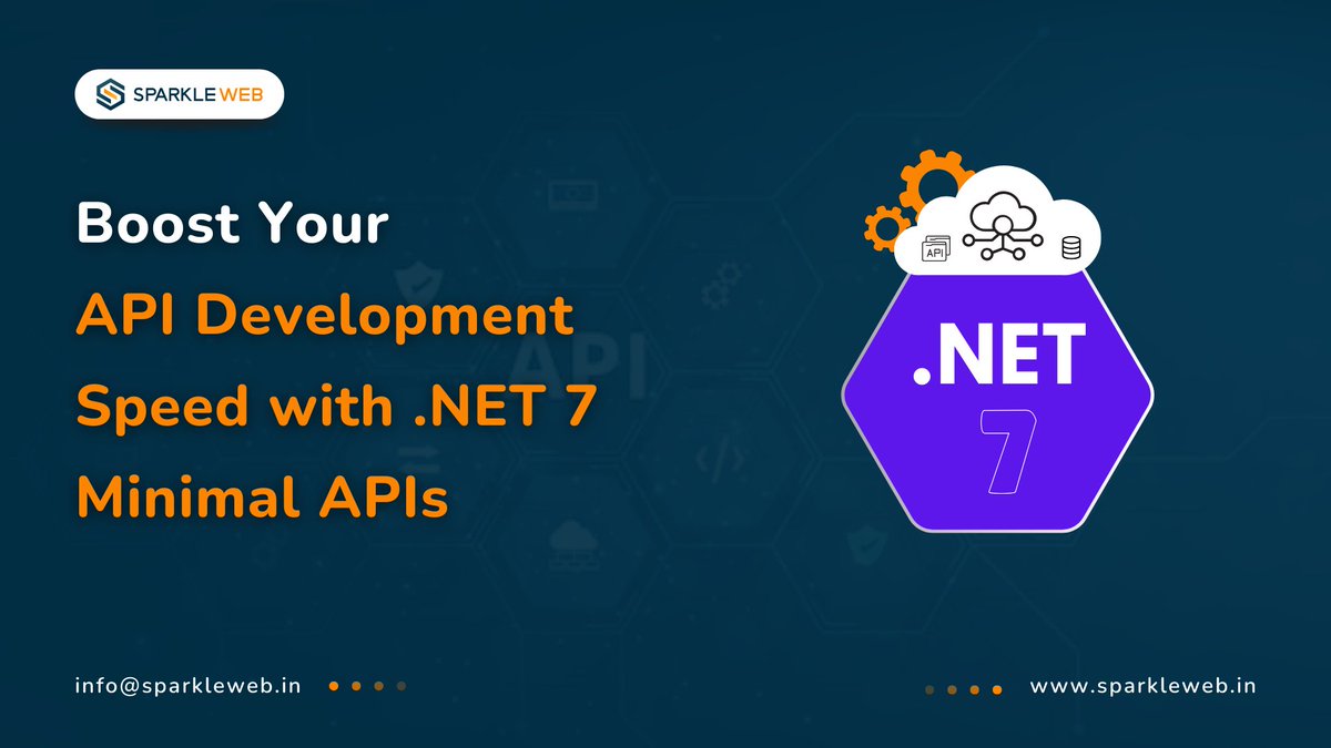 sparklewebdevs's tweet image. Fast, Lightweight & Powerful – Minimal APIs in .NET 7 ⚡
Less code. More speed. Better apps.
That’s why Sparkle Web uses Minimal APIs in .NET 7.
Click here for more info: sparkleweb.in/blog/minimal_a…
#dotnet7 #minimalapi #fastapps #webdevelopment #sparkleweb