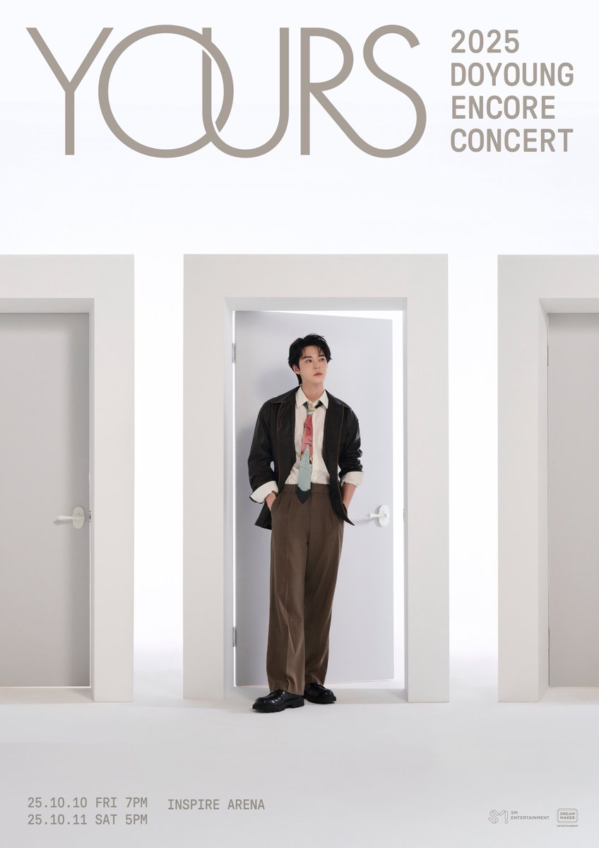 2025 #DOYOUNG ENCORE CONCERT [ Yours ]

" 미래에서 기다릴게 "
진짜 이날은 울어버릴까 봐요 🥺

🐰 kko.kakao.com/Yours
📍 10.10 (금) ~ 10.11(토) l 인스파이어 아레나
🕖 8.21 (목) 8PM 선예매 l 8.22 (금) 8PM 일반예매

<a href="/NCTsmtown/">NCT</a>